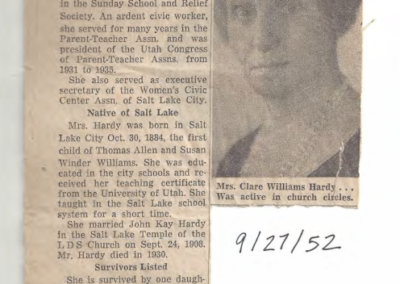 Clare Hardy Dies